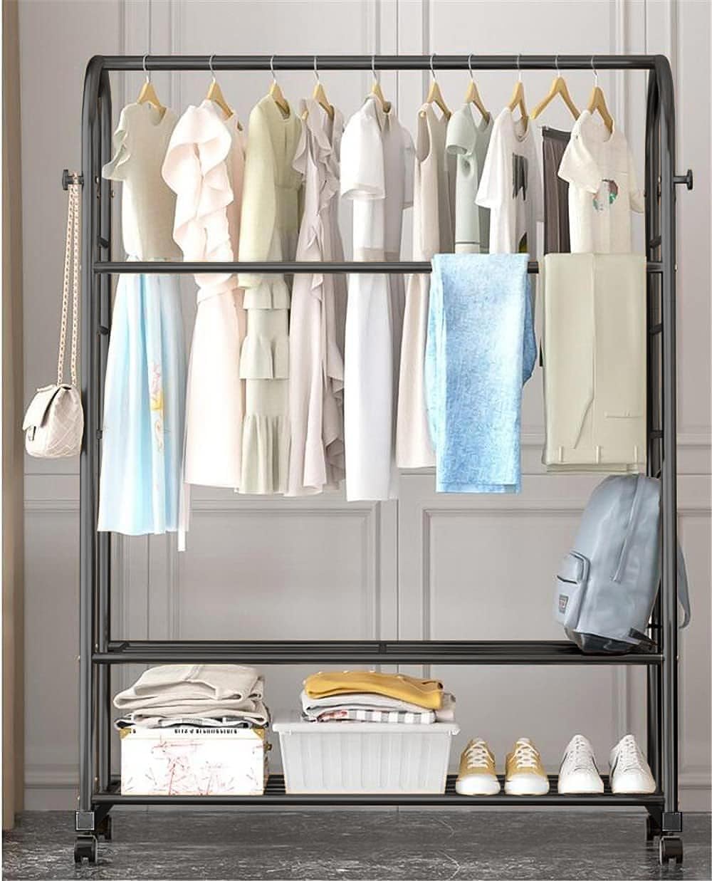 Multifunctional Metal Garment Rack | (35x120x168cm/A Shape)