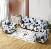 Polyester Sofa Cover (Colorful Marble Design)