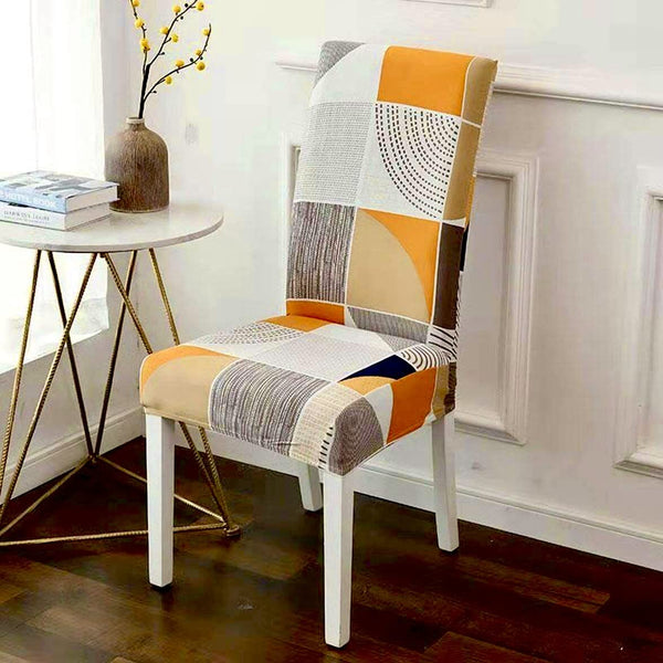 Lukzer Polyester Chair Cover - New Multicolor (CC-043-01)
