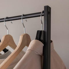 Lukzer Multi-Rod Double Pole Garment Rack – Heavy-Duty Clothing Stand (Black, 160x80x40cm)