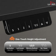 Lukzer Electric Height Adjustable Desk with Monitor Riser USB & Type-C Sit-Stand Table (EST-004/Black & Black)