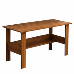 Lukzer Modern Computer Desk with Bookshelf Study Table Made with Engineered Wood (ST-005/Oak Brown)