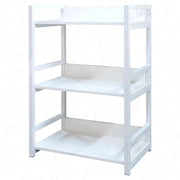 Lukzer 3-Tier Multipurpose Metal & Wood Kitchen Storage Rack (MKR-003/White & White)