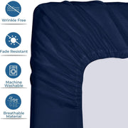 Lukzer Terry Cotton Waterproof Mattress Protector  Blue (MTP-BL-001)