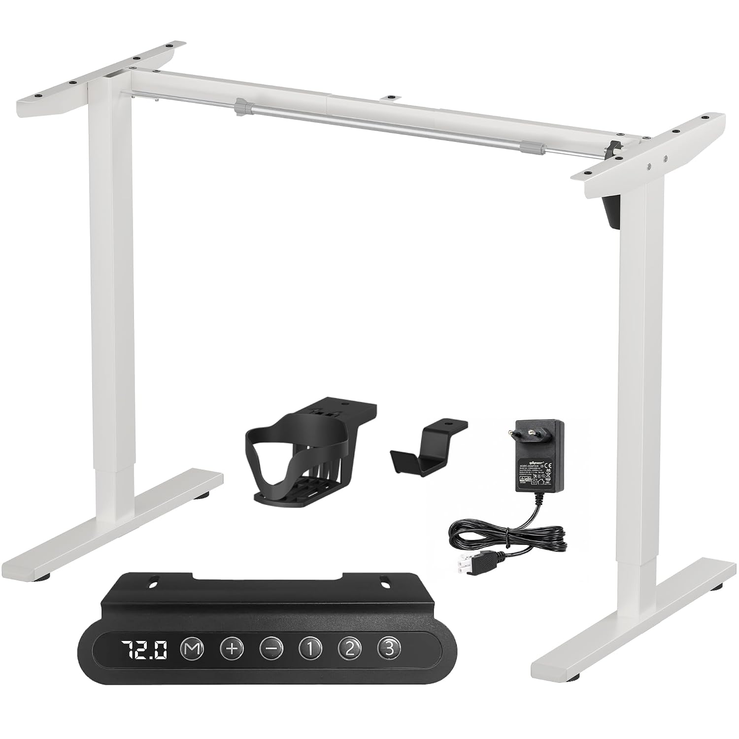 Lukzer Electric Height Adjustable Desk Frame (EST-003-F/White)