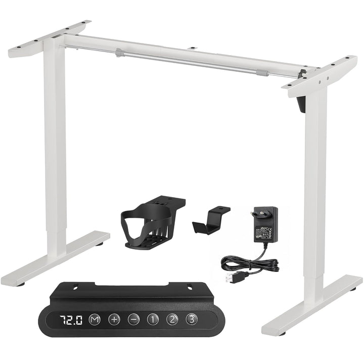 Lukzer Electric Height Adjustable Desk Frame (EST-003-F/White)
