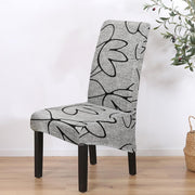 Lukzer Polyester Chair Cover -  Dark Grey with Print (CC-004-01)