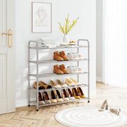 Lukzer Metal Shoe Rack & Open Display Shelf – Durable Storage Organizer