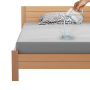 Lukzer Terry Cotton Waterproof Mattress Protector Grey (MTP-GR-001)