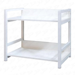 Lukzer 2-Tier Multipurpose Metal & Wood Kitchen Storage Rack (MKR-002/White & White)