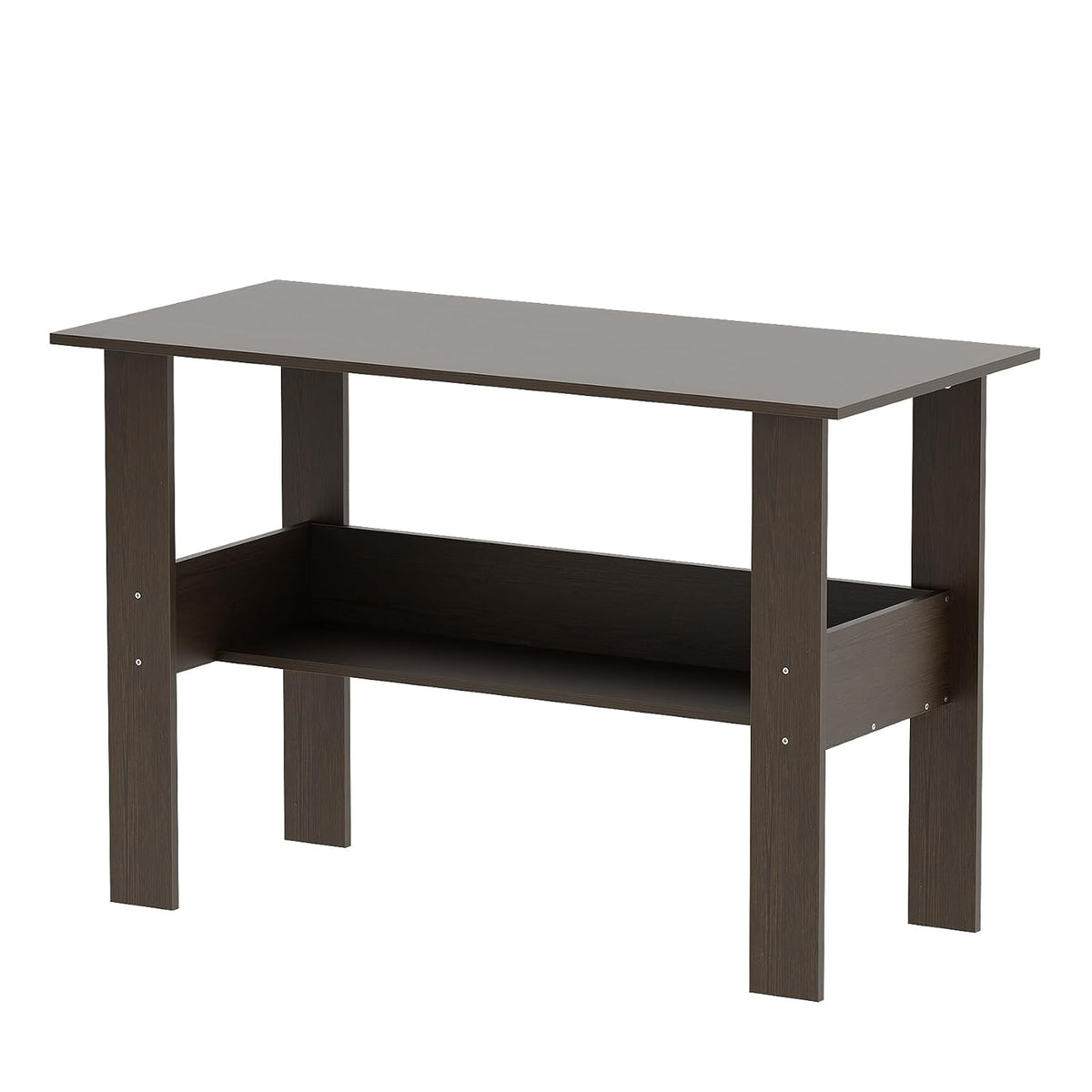 Lukzer Modern Computer Desk with Bookshelf Study Table Made with Engineered Wood (ST-005/Wenge)