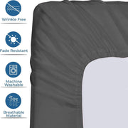 Lukzer Terry Cotton Waterproof Mattress Protector Grey (MTP-GR-001)