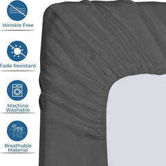 Lukzer Terry Cotton Waterproof Mattress Protector Grey (MTP-GR-001)