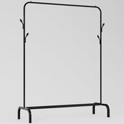 Lukzer Freestanding Metal Cloth Stand with Storage Shelf (MGS-001/Black)