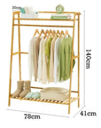 Bamboo Garment Stand | (A-Shape/Natural Oak)