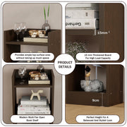 Lukzer 3 Layer Engineered Wood Multipurpose Rack Bookshelf Organizer Stand (MR-010/Wenge)