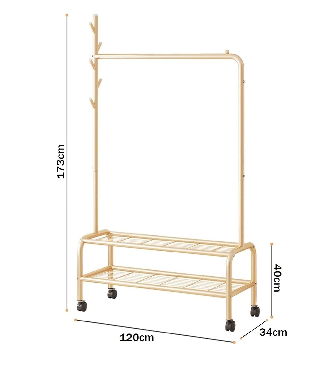 2 Bottom Garment Stand (Single Pole/120cm)