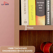 Lukzer 3‑Tier Engineered Wood Multipurpose Open Storage Organizer (MR‑014/Oak Brown)