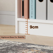 Lukzer Elegant 3-Layer Bookshelf & Organizer – White & Oak Brown (MR-014)