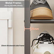 Lukzer 2-Layer Shoe Rack with Bench – Relax Printed Design, Sturdy Storage Organizer