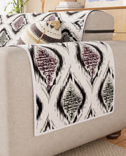 Lukzer Reversible Quilted Sofa Mat with Arms Ikat Rose (SC-203-01)