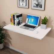 Lukzer Multi-purpose Engineered Wood Wall Mounted Foldable Rack Table (MT-002/White)