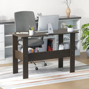 Lukzer Engineered Wood Modern Computer Desk with Bookshelf Study Table (ST-004/Wenge)