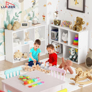Lukzer Engineered Wood 5 Shelves Open Cabinet Bookshelf & Storage Organiser (MR-026/White)