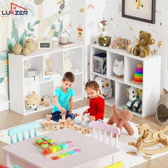 Lukzer Engineered Wood 5 Shelves Open Cabinet Bookshelf & Storage Organiser (MR-026/White)
