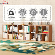 Lukzer 8 Cube Shelf Engineered Wood Bookshelf Storage Organizer (MR-009/Oak Brown)
