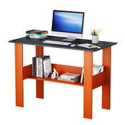 Lukzer Modern Computer Desk with Bookshelf Study Table Made with Engineered Wood (ST-005/Lavamist)