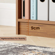 Lukzer Elegant 3-Layer Bookshelf & Organizer – White & Oak Brown (MR-014)