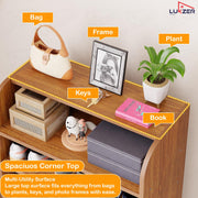 Lukzer Heavy-Duty 6 Layer Open Shoe Organizer Rack Stand (SR-005/Oak Brown)
