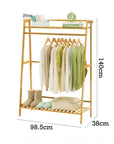 Bamboo Garment Stand | (A-Shape/Natural Oak)