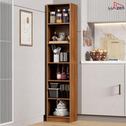 Lukzer Multipurpose Bookshelf Engineered Wood Closed Back Rack (MR-006/Oak Brown)