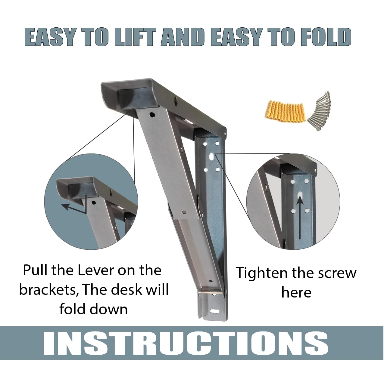 Multi-Function Wood Wall Mounted Folding Table | (MT-002/80×40cms)