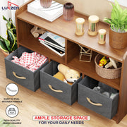 Lukzer 2-Layer Engineered Wood 3 Drawers Bookshelf & Storage Organizer (MR-025/Oak Brown)