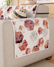 Lukzer Reversible Quilted Sofa Mat with Arms Marble Mesh (SC-204-01)