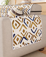 Lukzer Reversible Quilted Sofa Mat with Arms Terra Bloom (SC-205-01)