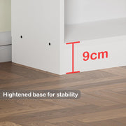 Lukzer 6-Layer Engineered Wood Bookshelf & Open Display Rack – Multi-Purpose Organizer (White, Light Oak & Oak Brown) | MR-007, 136x24x71cm