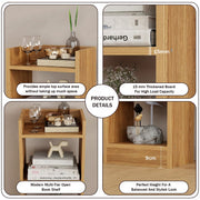 Lukzer 3 Layer Engineered Wood Multipurpose Rack Bookshelf Organizer Stand (MR-010/Light Oak)