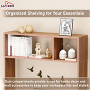 Lukzer Engineered Wood Computer Desk Study Table with Bookshelf Study Table (ST-006/Oak Brown)