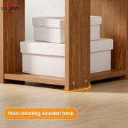 Lukzer Engineered Wood Multipurpose Bookshelf & Storage Organiser (MR-019/Oak Brown)
