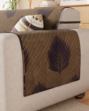 Lukzer Reversible Quilted Sofa Mat with Arms Sapphire Bloom (SC-182-01/A)