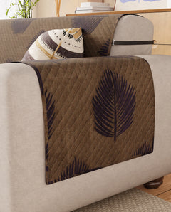 Lukzer Reversible Quilted Sofa Mat with Arms Sapphire Bloom (SC-182-01/A)