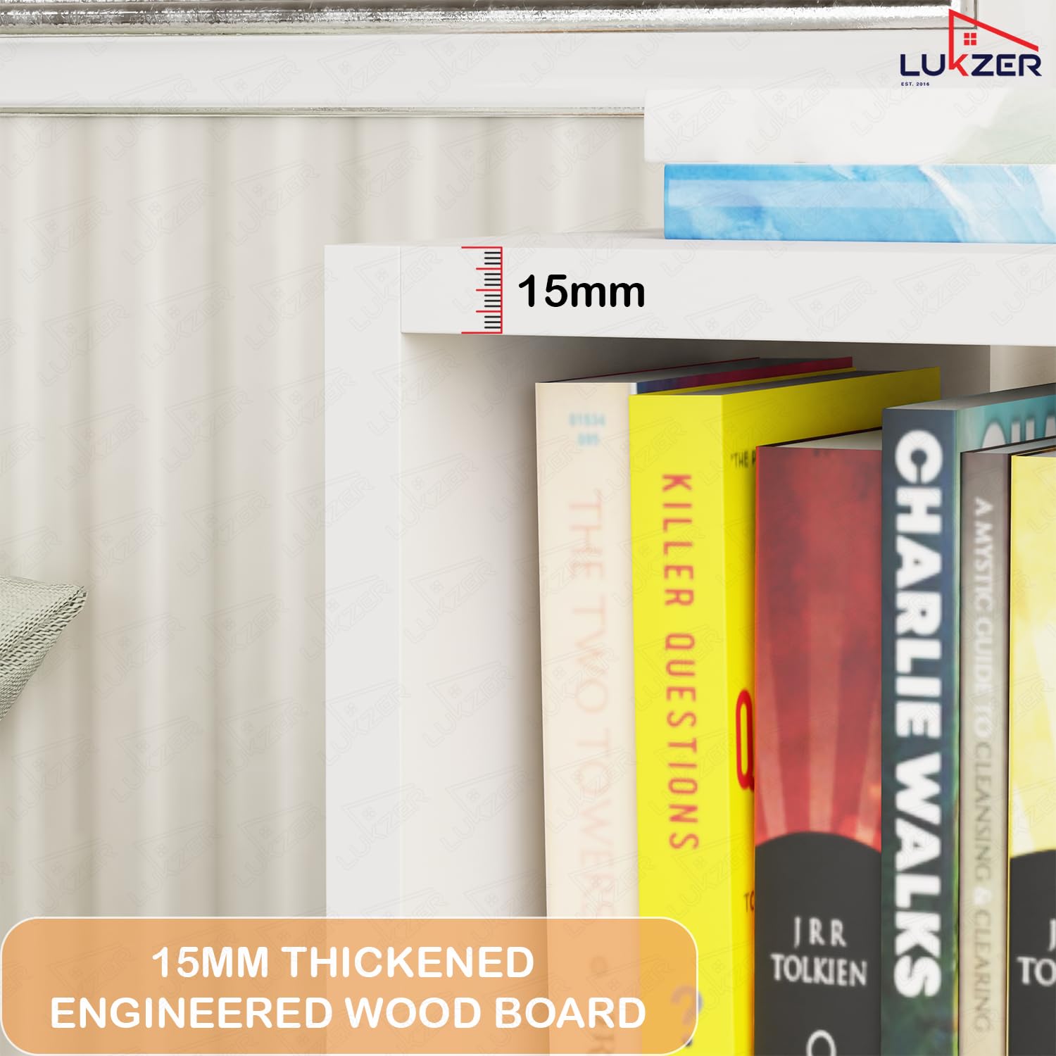 Lukzer 3-Tier Engineered Wood Shoe Storage Shelf (SR-004/White)