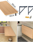 Multi-Function Wood Wall Mounted Folding Table | (MT-002/80×40cms)