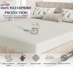 Lukzer Quilted Cotton Waterproof Mattress Protector   Mercury (MTP-QMC-001)