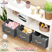 Lukzer 2-Layer Engineered Wood 3 Drawers Bookshelf & Storage Organizer (MR-025/White)