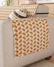 Lukzer Reversible Quilted Sofa Mat with Arms Rhythmic Arcs (SC-181-01/A)